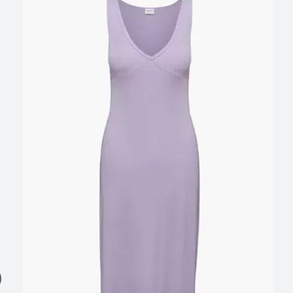 Wilfred Free | Aritzia Ribbed Tank Midi Dress in Lilac Purple | Size Small - Picture 1 of 11